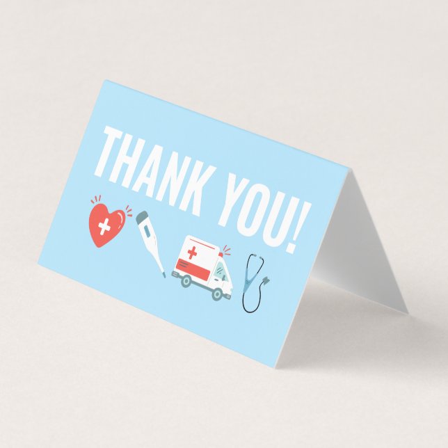 Nurse Doctor Medical Appreciation Thank You Business Card (Front)