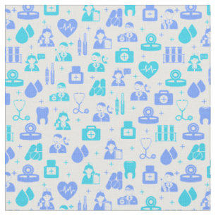 Nurse Doctor Medical Pattern Fabric