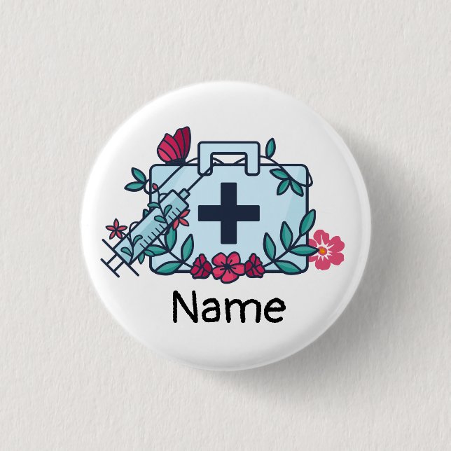 Nurse Doctor Medical Staff    3 Cm Round Badge (Front)