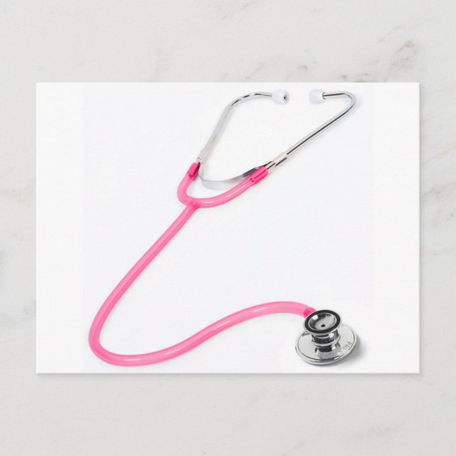 Nurse Doctor Pink Stethoscope EMT Postcard (Front)