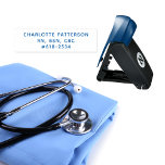 Nurse Doctor Signature Stamp Simple Modern Script<br><div class="desc">Nurse Doctor Signature Stamp Simple Modern Script Pocket Stamp perfect gift for doctors,  nurses and those in the medical and health industries. Personalised with your name and additional text below. Designed by ©Evco Studio www.zazzle.com/store/evcostudio</div>