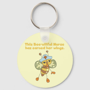 Nurse Earned Her Wings T-shirts and Gifts Key Ring
