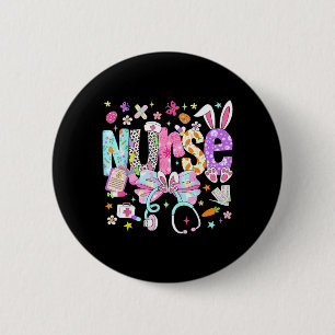 Nurse Easter Day Cute Coquette Stethoscope Nursing 6 Cm Round Badge