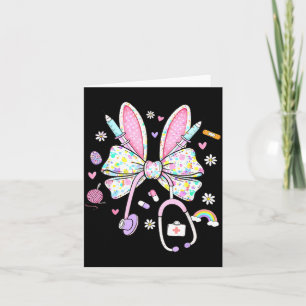 Nurse Easter Day Cute Coquette Stethoscope Nursing Card