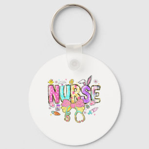 Nurse Easter Day Cute Coquette Stethoscope Nursing Key Ring
