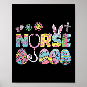 Nurse Easter Egg Hunting Spring Nursing Rn Men Wom Poster