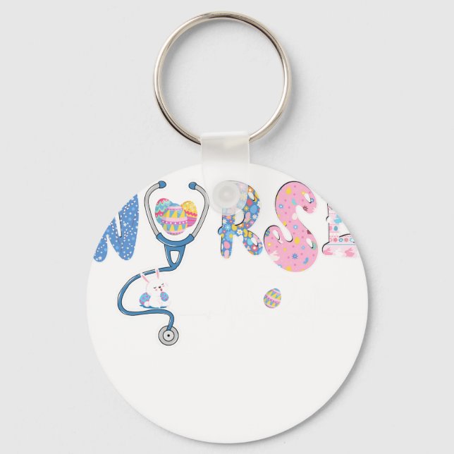nurse easter, retro, vintage key ring (Front)