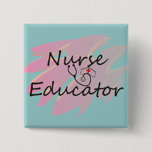 Nurse Educator Abstract Design 15 Cm Square Badge