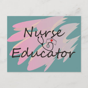 Nurse Educator Abstract Design Postcard