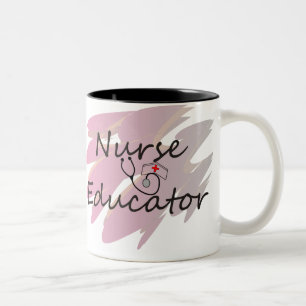 Nurse Educator Abstract Design Two-Tone Coffee Mug