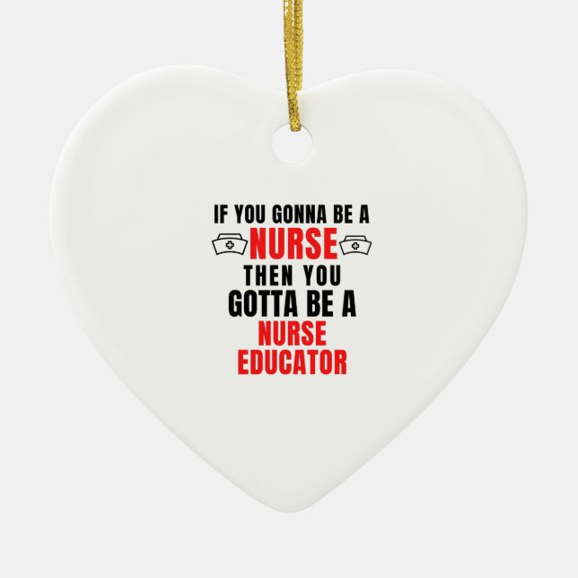 NURSE EDUCATOR CERAMIC TREE DECORATION (Front)