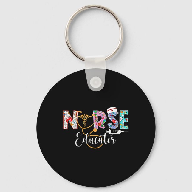 Nurse Educator Nursing School Instructor Stethosco Key Ring (Front)