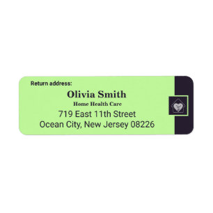 Nurse Elderly Care Custom Text & Logo Return Label