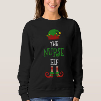 Nurse  Elf Family Matching Group Pajama Xmas Funny Sweatshirt