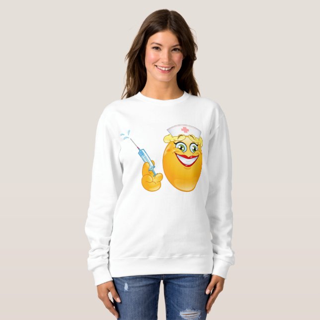 nurse emoji womens sweatshirt (Front Full)