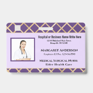 Nurse Employee ID Identification Card Custom Badge