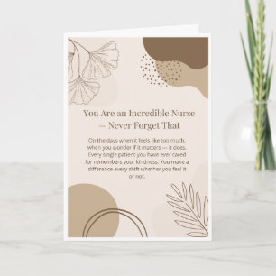 Nurse Encouragement Card — You Are an Incredible