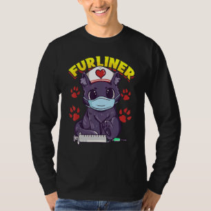 Nurse Essential Frontline Hero A Cat Nurse Furline T-Shirt