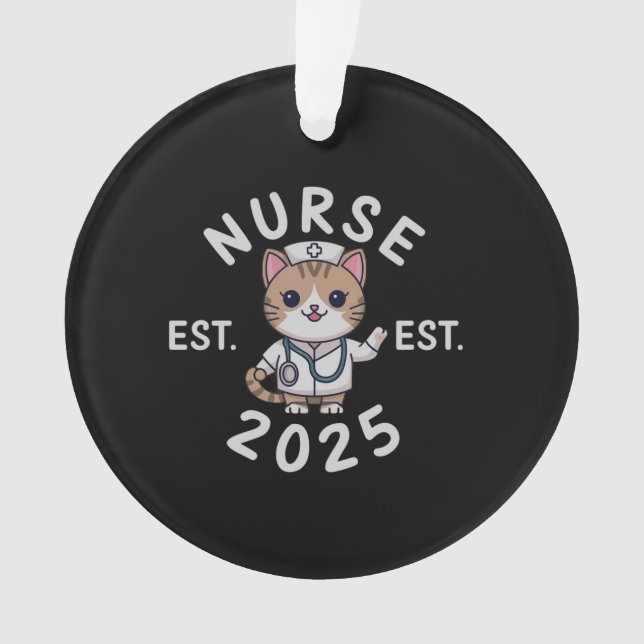Nurse Est 2025: Celebrate the Future of Nursing Ornament (Front)