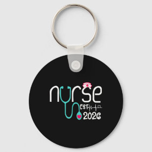 Nurse Est 2026 Rn Nursing School Graduation Gradua Key Ring