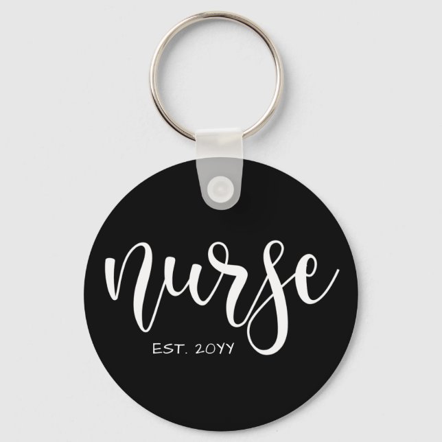 Nurse Est Custom Year Student Nurse RN graduatio Key Ring (Front)