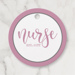Nurse Est Custom Year Student Nurse RN graduation Favour Tags