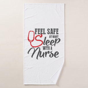 Nurse Feel Safe At Night Sleep With A Nurse 181 ho Bath Towel