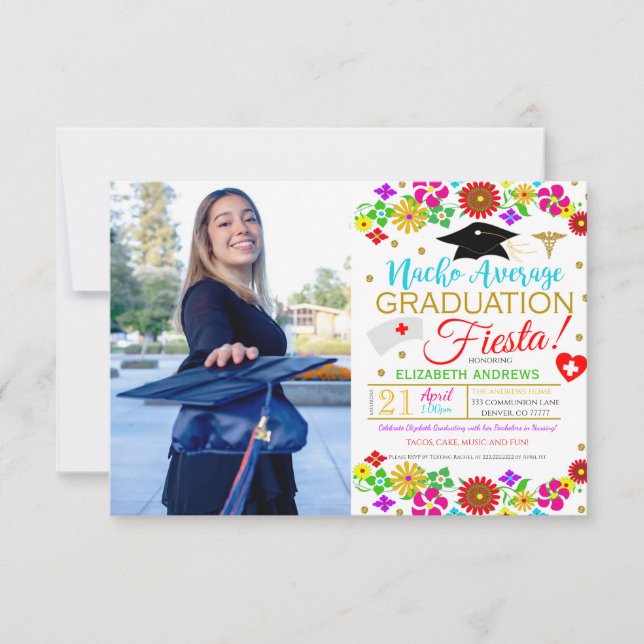 Nurse Fiesta Graduation Invitation (Front)