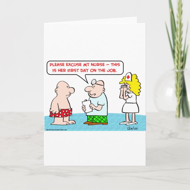 nurse first day on the job card (Front)