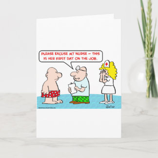 nurse first day on the job card