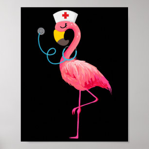 Nurse Flamingo - Funny Flamingo Lover Nursing  Poster
