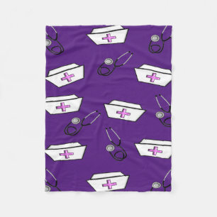 Nurse Fleece Blanket Purple