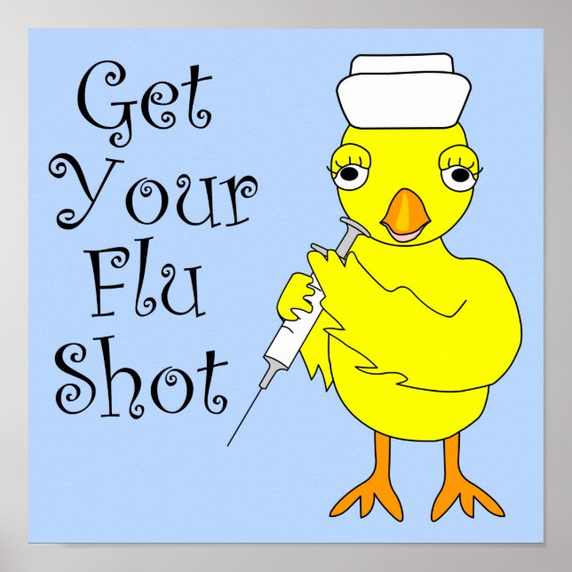 Nurse Flu Shot Chick Poster (Front)