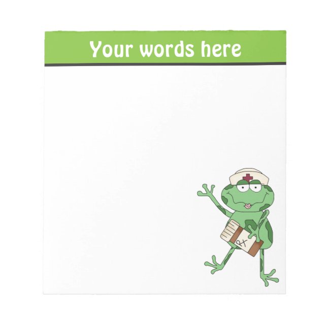 Nurse Frog add words notepad (Front)