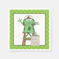 Nurse Frog party paper napkins