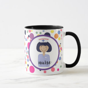 Nurse fun  illustration personalised  name mug