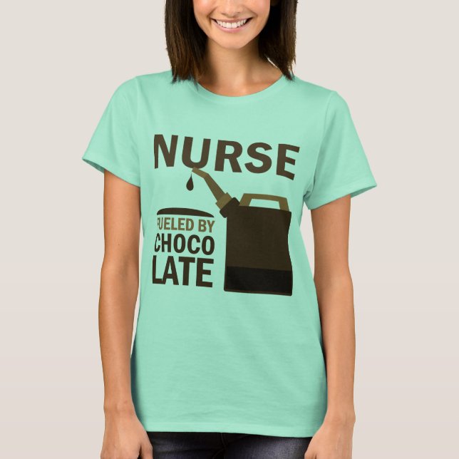 Nurse (Funny) Chocolate T-Shirt (Front)