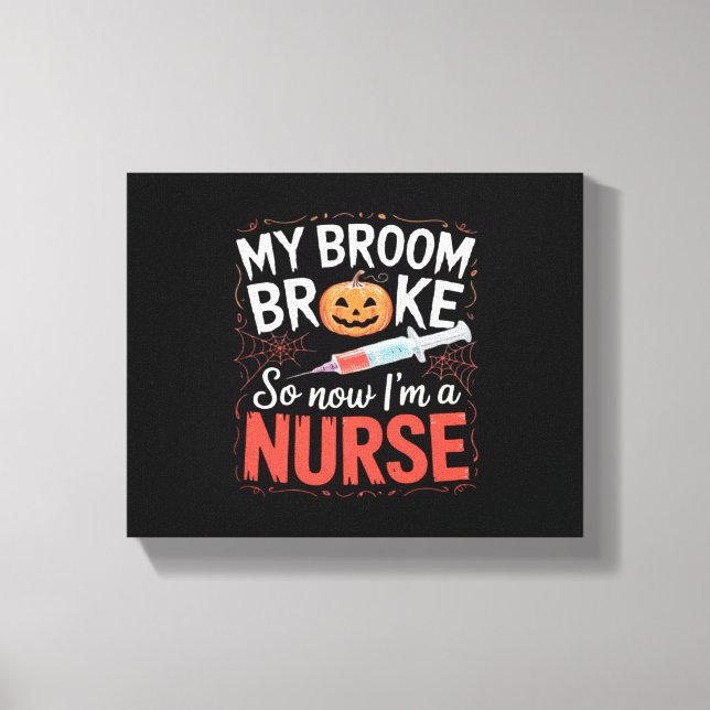 Nurse Funny Halloween Nursing Essential T-Shirt_1 Canvas Print (Front)
