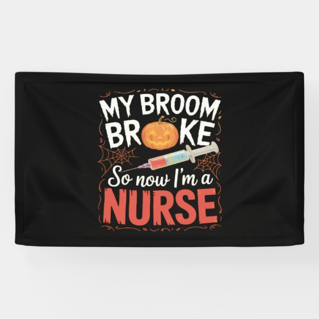 Nurse Funny Halloween Nursing Essential T-Shirt Banner (Horizontal)