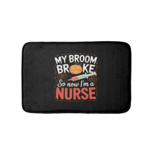 Nurse Funny Halloween Nursing Essential T-Shirt Bath Mat