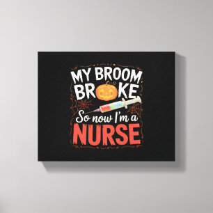 Nurse Funny Halloween Nursing Essential T-Shirt Canvas Print