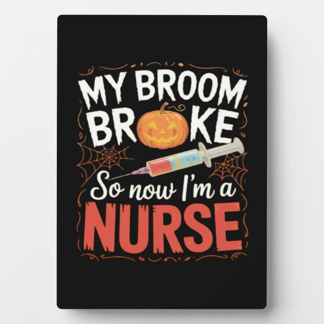 Nurse Funny Halloween Nursing Essential T-Shirt Plaque (Front)