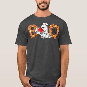 Nurse Ghost Boo Peek A Boo Halloween  T-Shirt