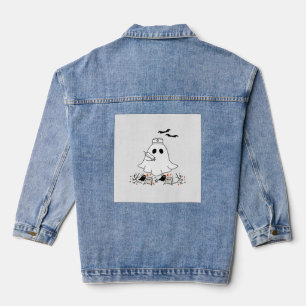 Nurse Ghost Cute Halloween Design Classic T-Shirt Denim Jacket