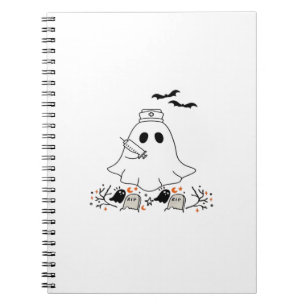 Nurse Ghost Cute Halloween Design Classic T-Shirt Notebook