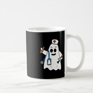 Nurse Ghost Scrub Cute Halloween Costume For Nurse Coffee Mug