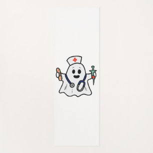 Nurse Ghost Scrub Halloween Costume For Nurses Yoga Mat