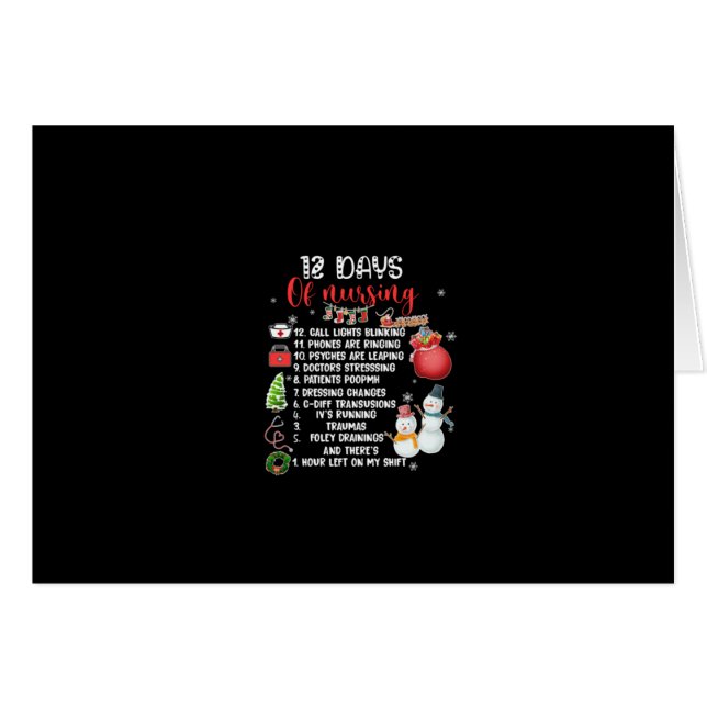 Nurse Gift 12 Days Of Nursing (Front Horizontal)