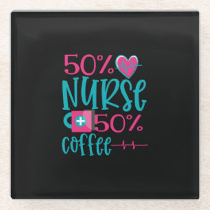 Nurse Gift 50 Nurse 50 Coffee Glass Coaster