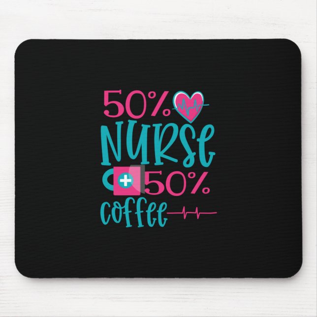 Nurse Gift | 50 Nurse 50 Coffee Mouse Pad (Front)